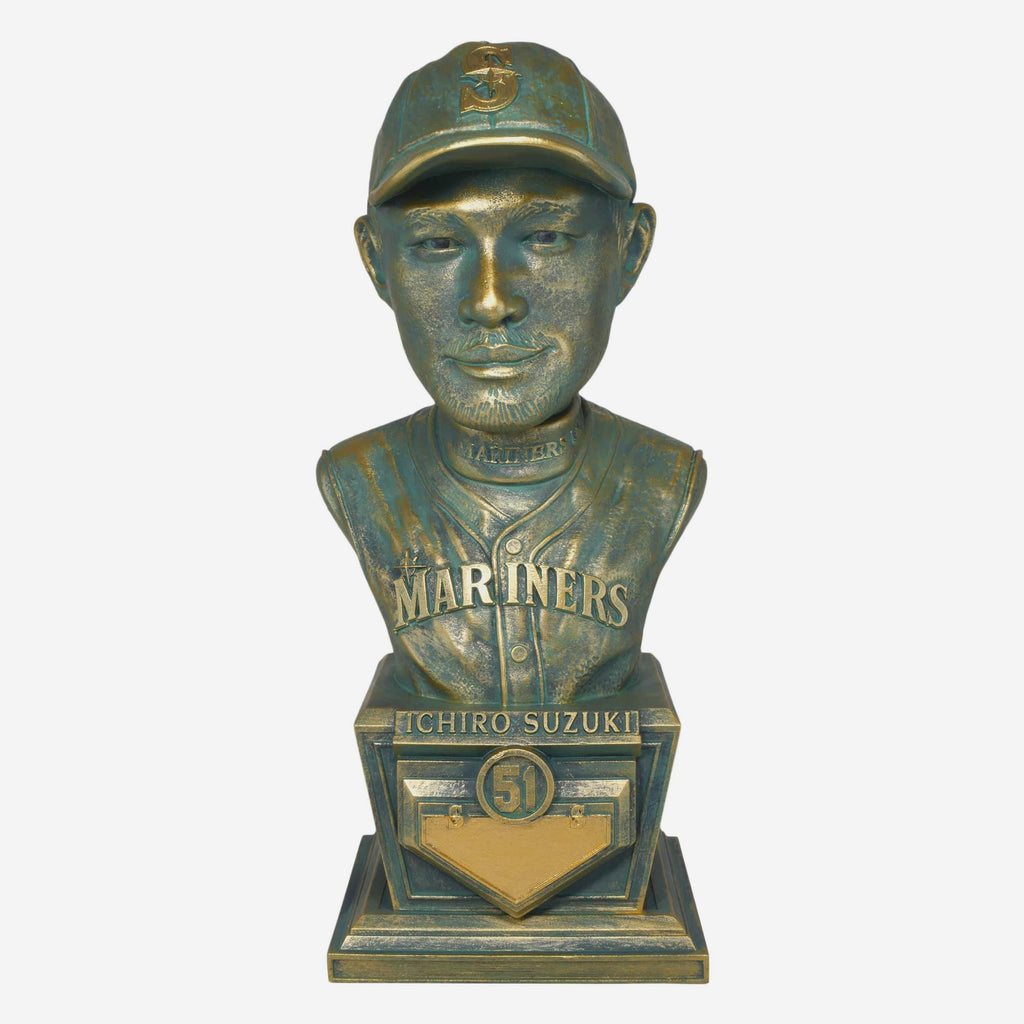 Ichiro Suzuki Seattle Mariners Bronze Patina Bust Bobblehead FOCO - FOCO.com