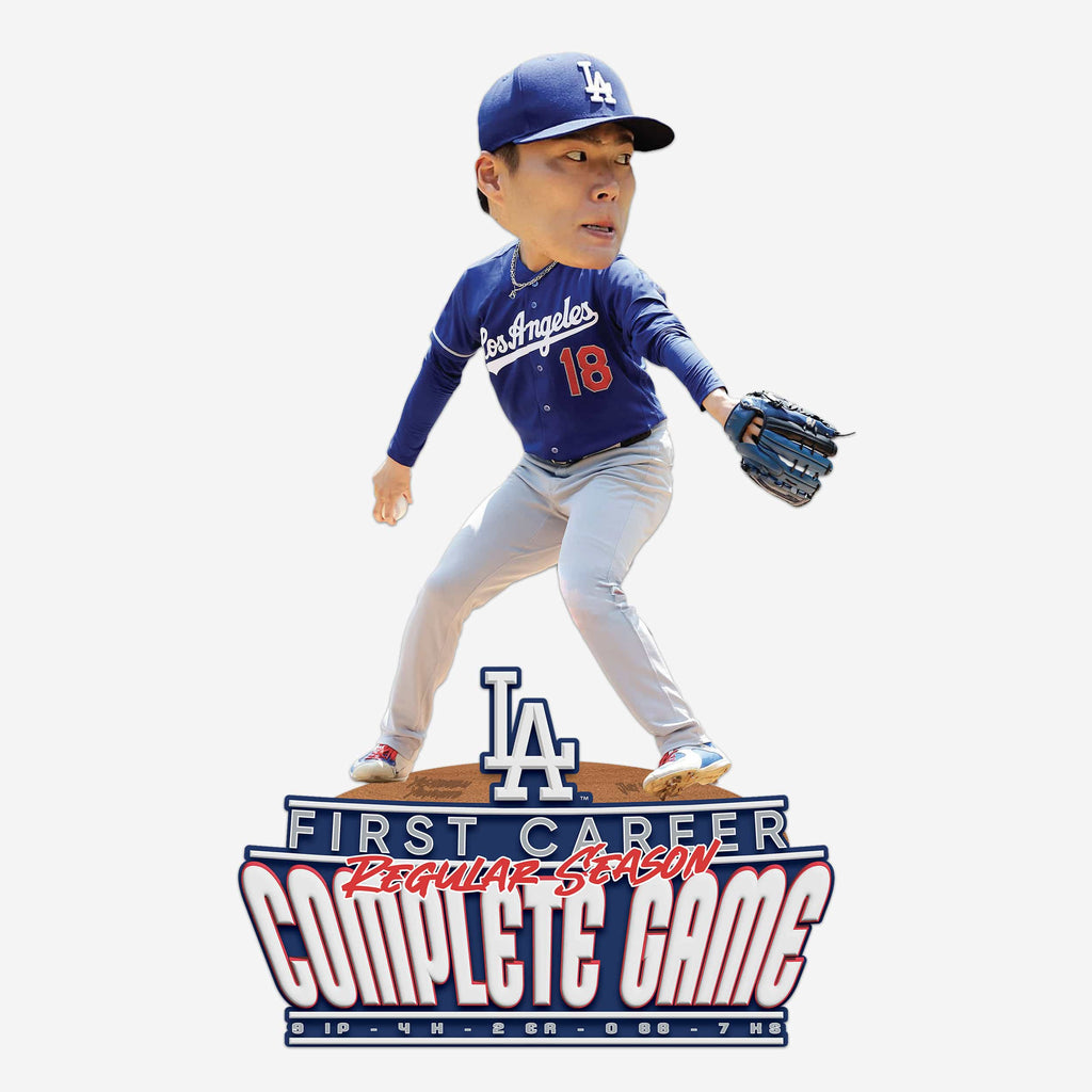 Yoshinobu Yamamoto Los Angeles Dodgers First Regular Season Complete Game Bobblehead FOCO - FOCO.com