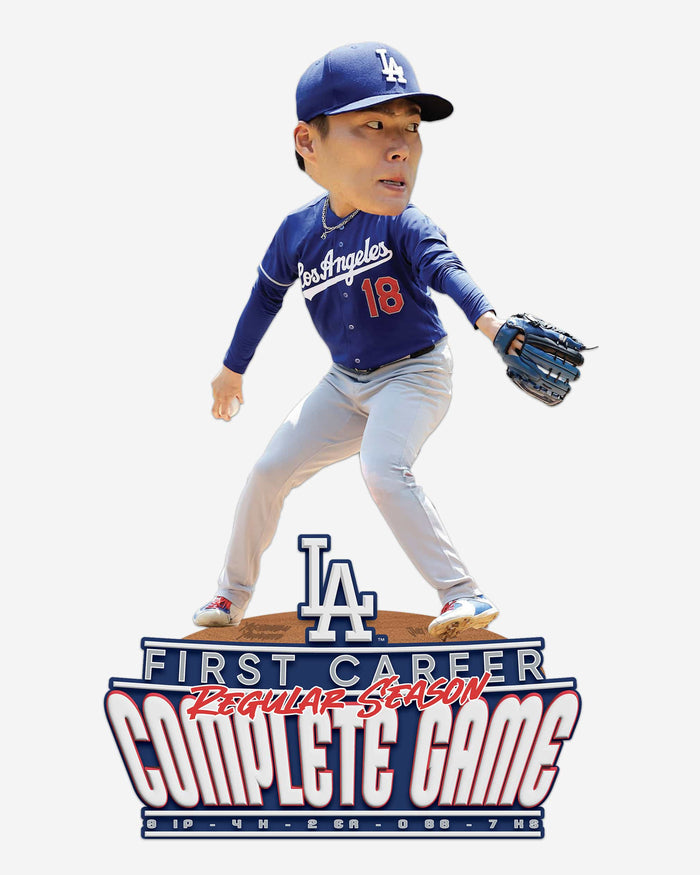 Yoshinobu Yamamoto Los Angeles Dodgers First Regular Season Complete Game Bobblehead FOCO - FOCO.com