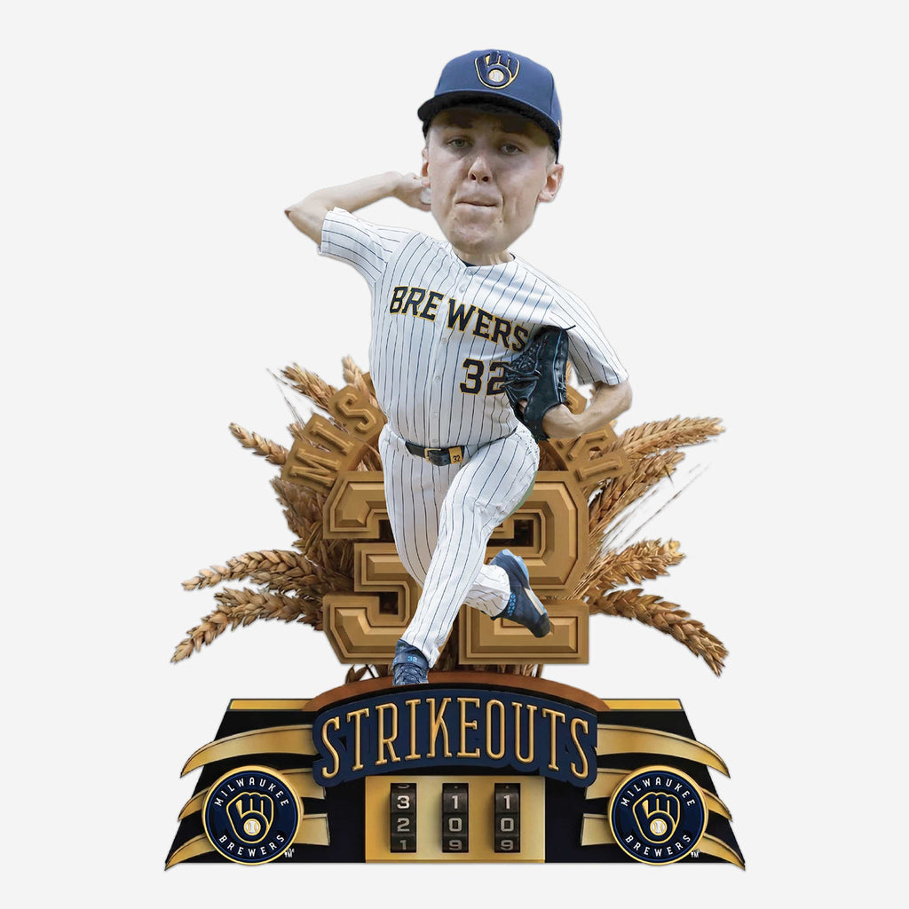 Jacob Misiorowski Milwaukee Brewers Strikeout Counter Bobblehead