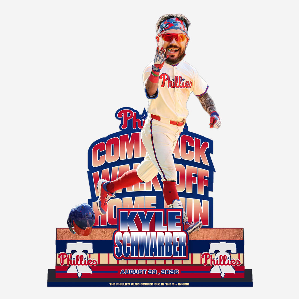 Kyle Schwarber Philadelphia Phillies Comeback Walk Off Home Run Bobblehead FOCO - FOCO.com