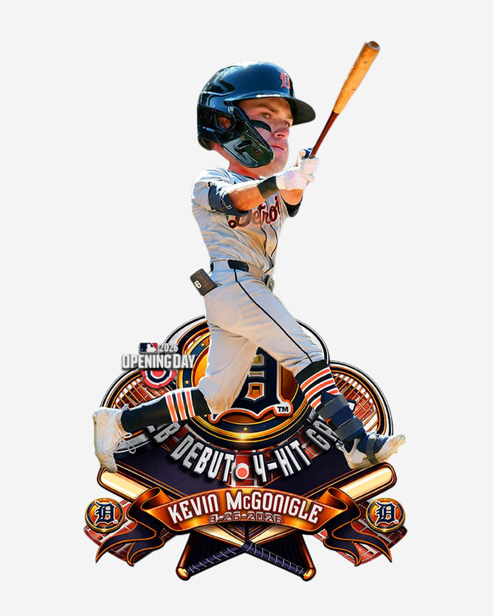 Kevin McGonigle Detroit Tigers MLB Debut 4 Hit Game Bobblehead FOCO - FOCO.com