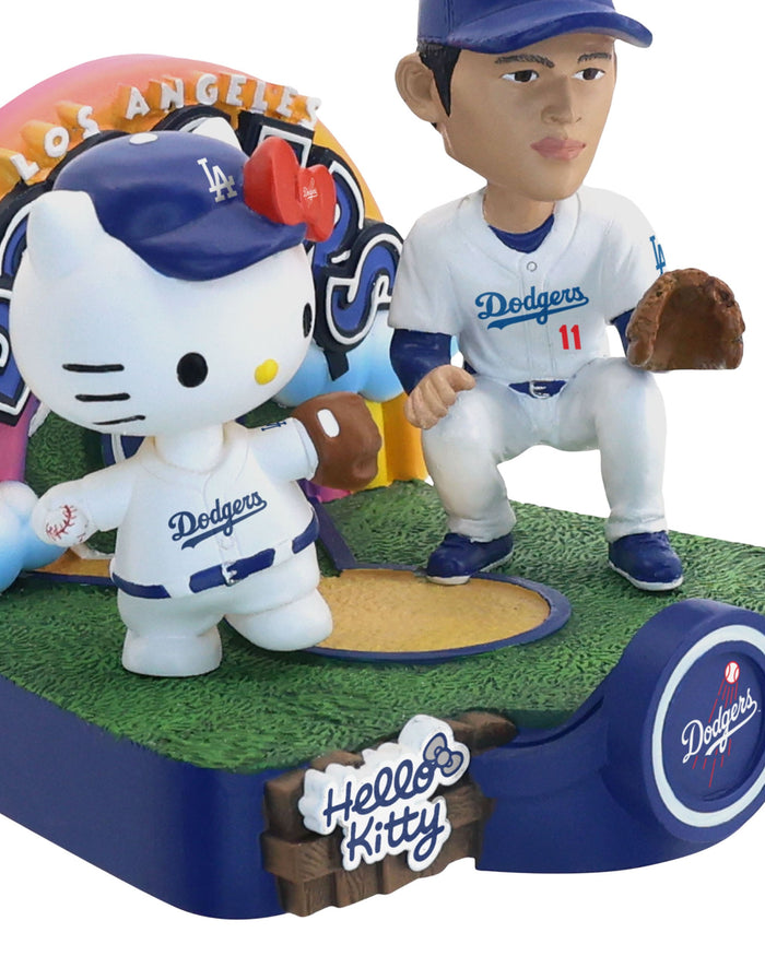 Roki Sasaki & Hello Kitty® Los Angeles Dodgers Dual Mini Bobblehead Scene FOCO - FOCO.com