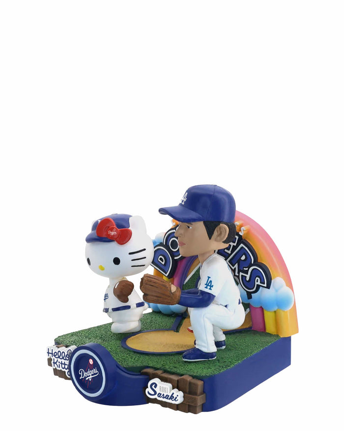 Roki Sasaki & Hello Kitty® Los Angeles Dodgers Dual Mini Bobblehead Scene FOCO - FOCO.com