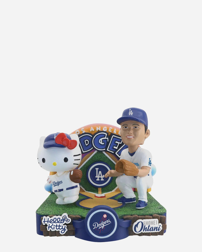 Shohei Ohtani & Hello Kitty® Los Angeles Dodgers Dual Mini Bobblehead Scene FOCO - FOCO.com