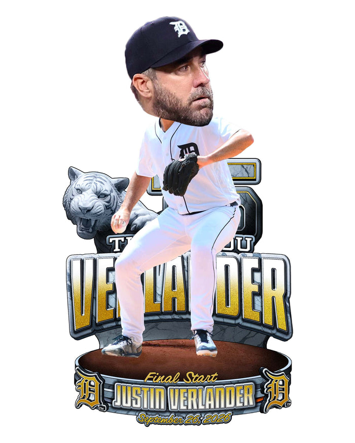 Justin Verlander Detroit Tigers Final Career Regular Season Start Bobblehead