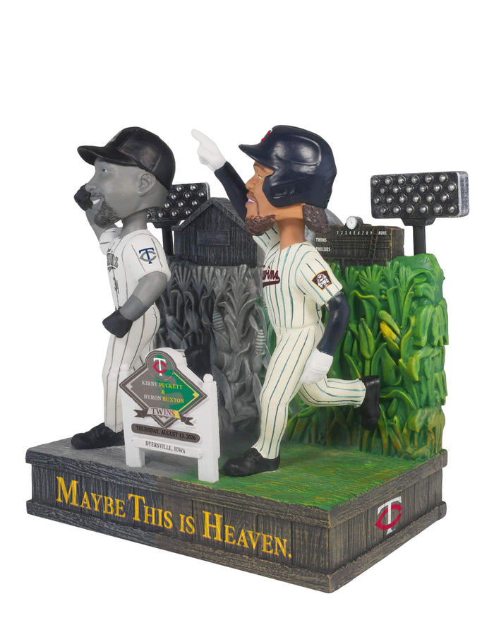 Kirby Puckett & Byron Buxton Minnesota Twins 2026 Dyersville Then and Now Bobblehead