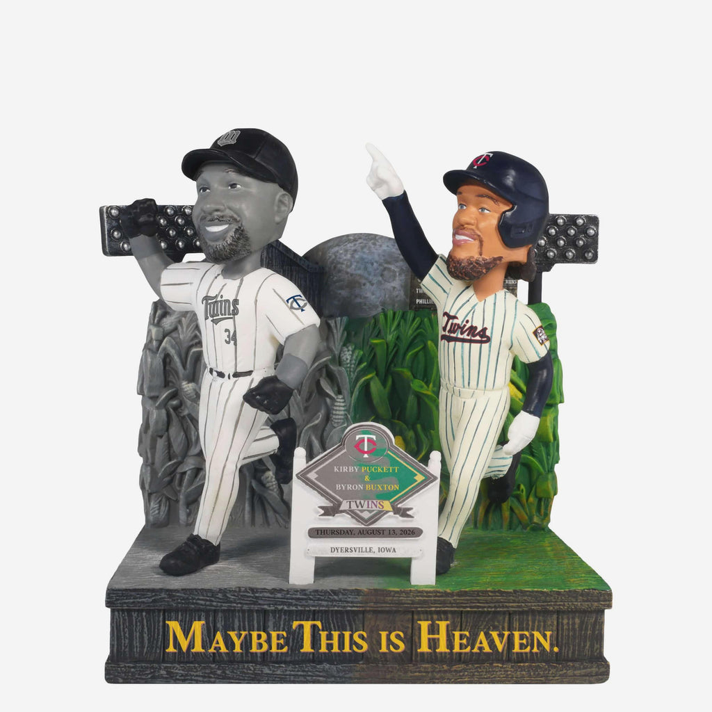 Kirby Puckett & Byron Buxton Minnesota Twins 2026 Dyersville Then and Now Bobblehead FOCO - FOCO.com