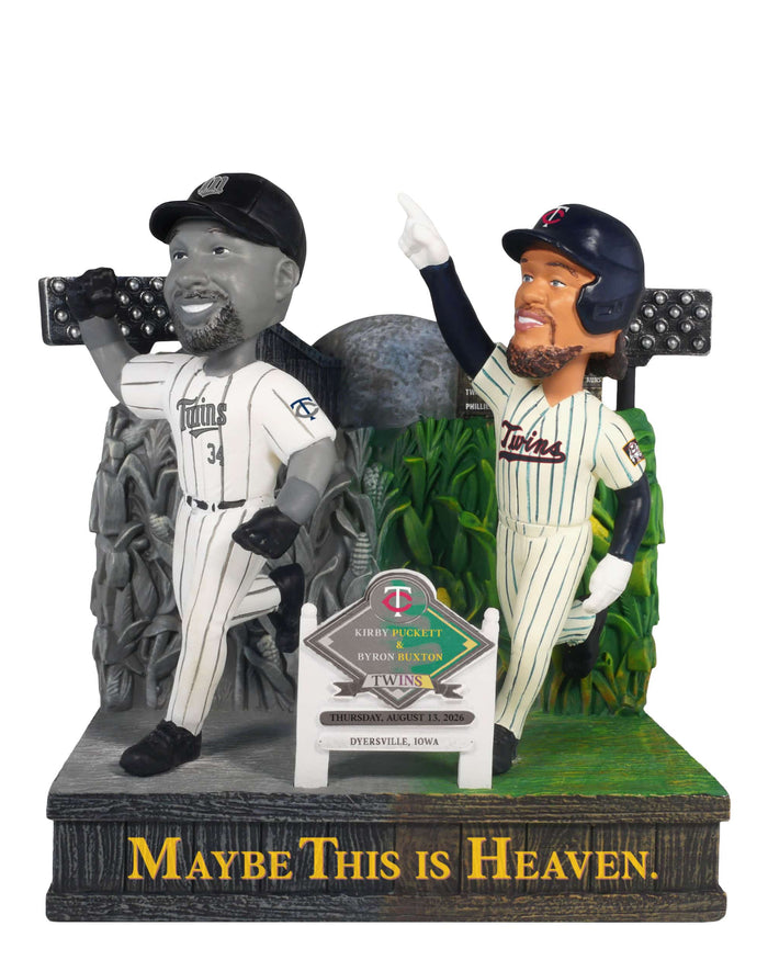 Kirby Puckett & Byron Buxton Minnesota Twins 2026 Dyersville Then and Now Bobblehead