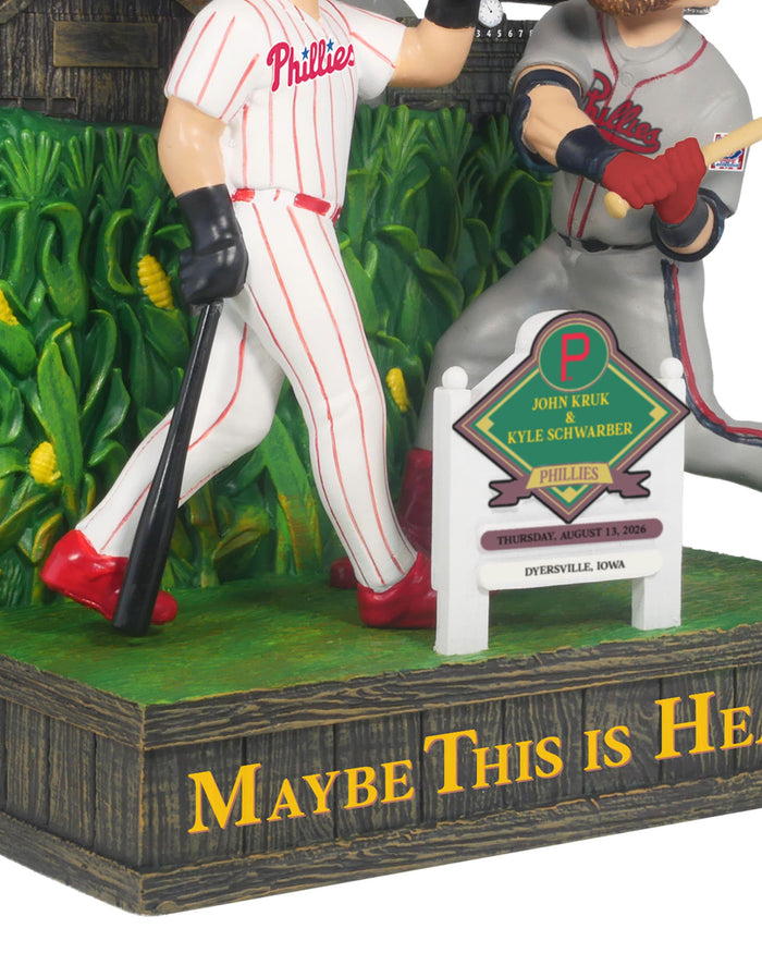 John Kruk & Kyle Schwarber Philadelphia Phillies 2026 Dyersville Then and Now Bobblehead