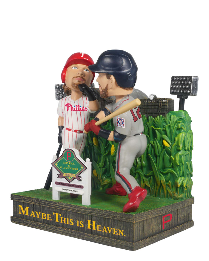 John Kruk & Kyle Schwarber Philadelphia Phillies 2026 Dyersville Then and Now Bobblehead