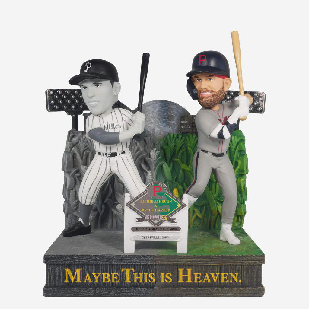 Richie Ashburn & Bryce Harper Philadelphia Phillies 2026 Dyersville Then and Now Bobblehead FOCO - FOCO.com