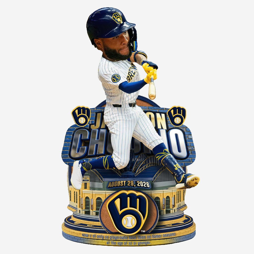 Jackson Chourio Milwaukee Brewers Historical 20 Home Run Seasons Bobblehead FOCO - FOCO.com