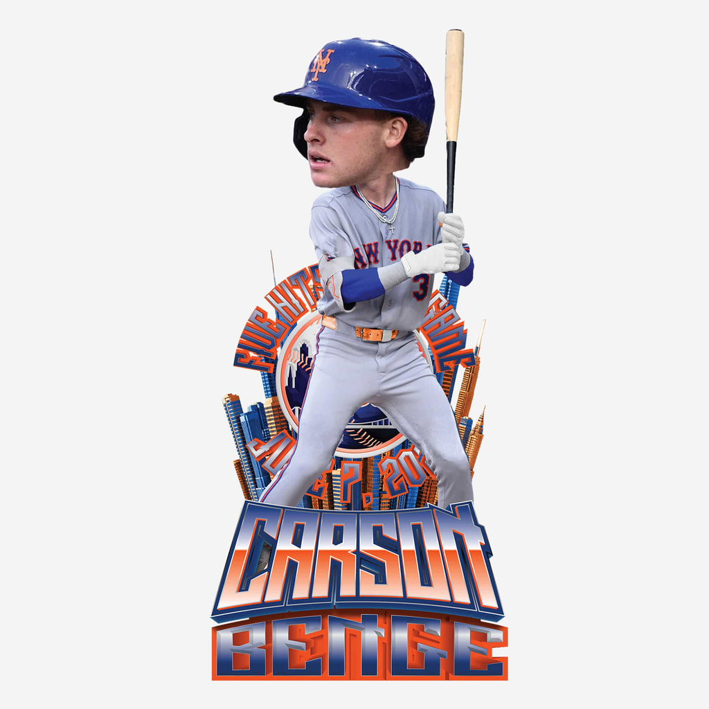 Carson Benge New York Mets Historic 5 Hit Game Bobblehead FOCO - FOCO.com