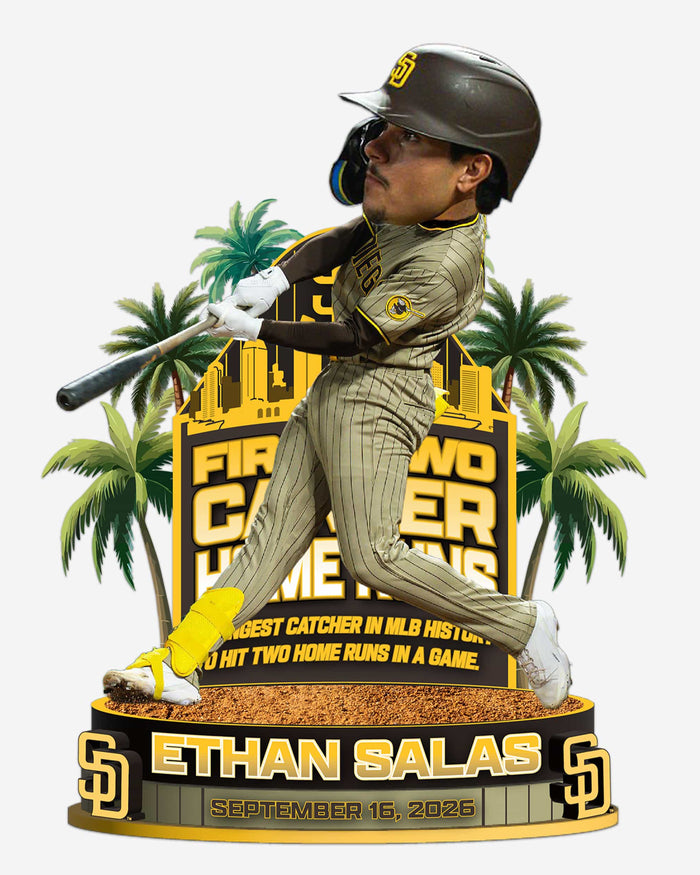 Ethan Salas San Diego Padres Historical First 2 Home Runs Bobblehead