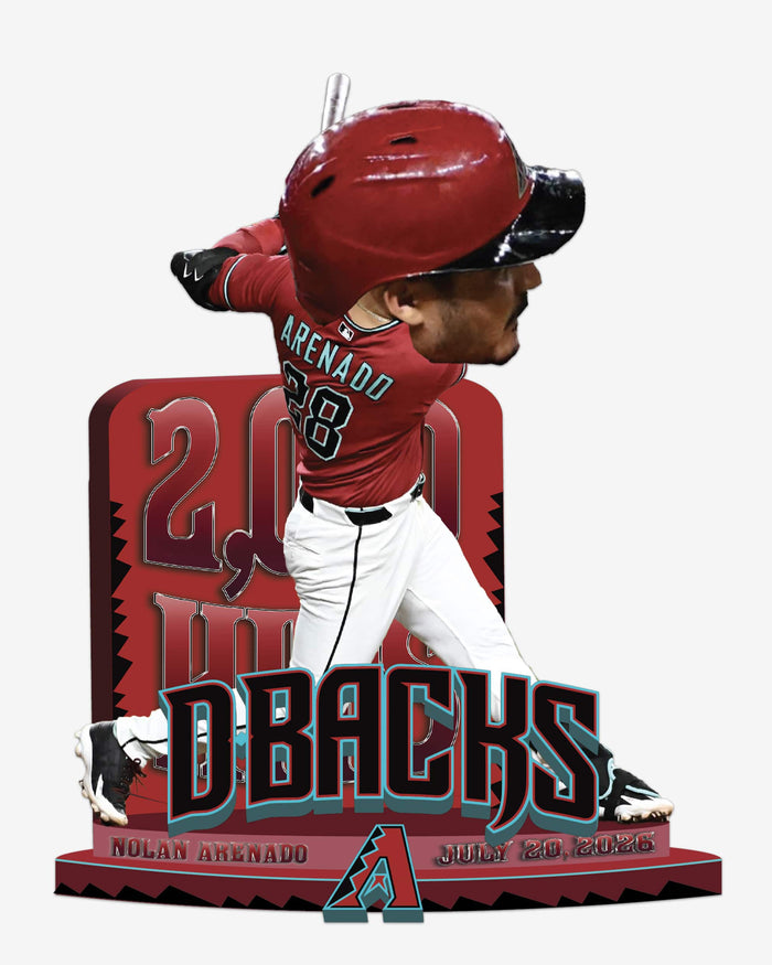 Nolan Arenado Arizona Diamondbacks 2,000 Career Hits Milestone Bobblehead