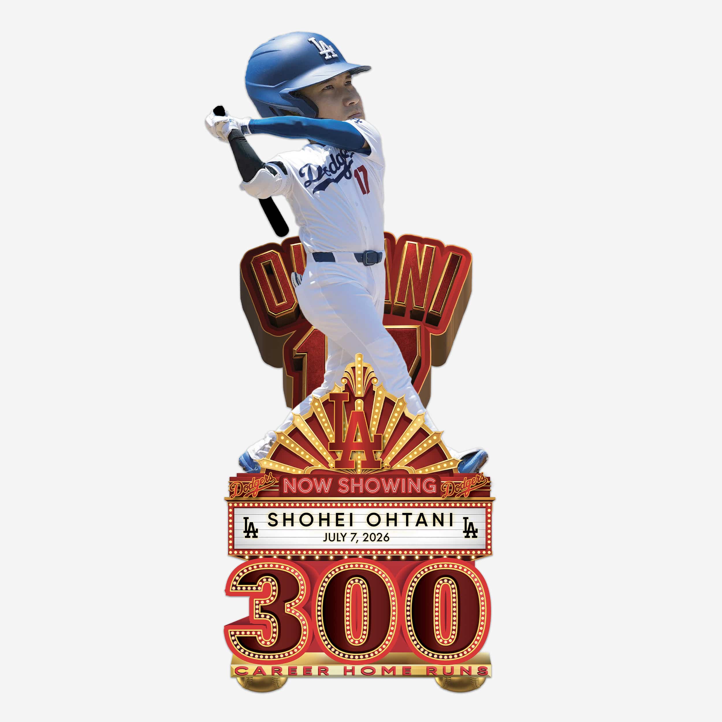 Shohei Ohtani Los Angeles Dodgers 300th Home Run Bobblehead FOCO