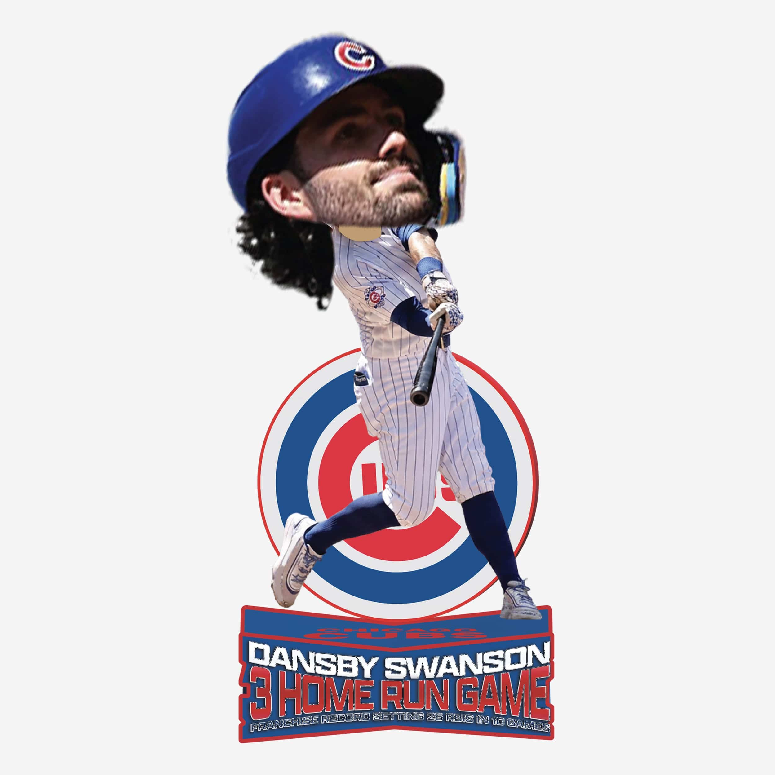 Dansby Swanson Chicago Cubs 3 Home Run Game Bobblehead FOCO