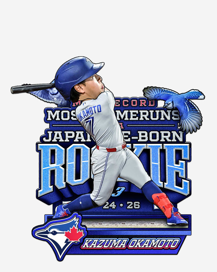 Kazuma Okamoto Toronto Blue Jays MLB Record for Home Runs by Japanese Rookie Bobblehead