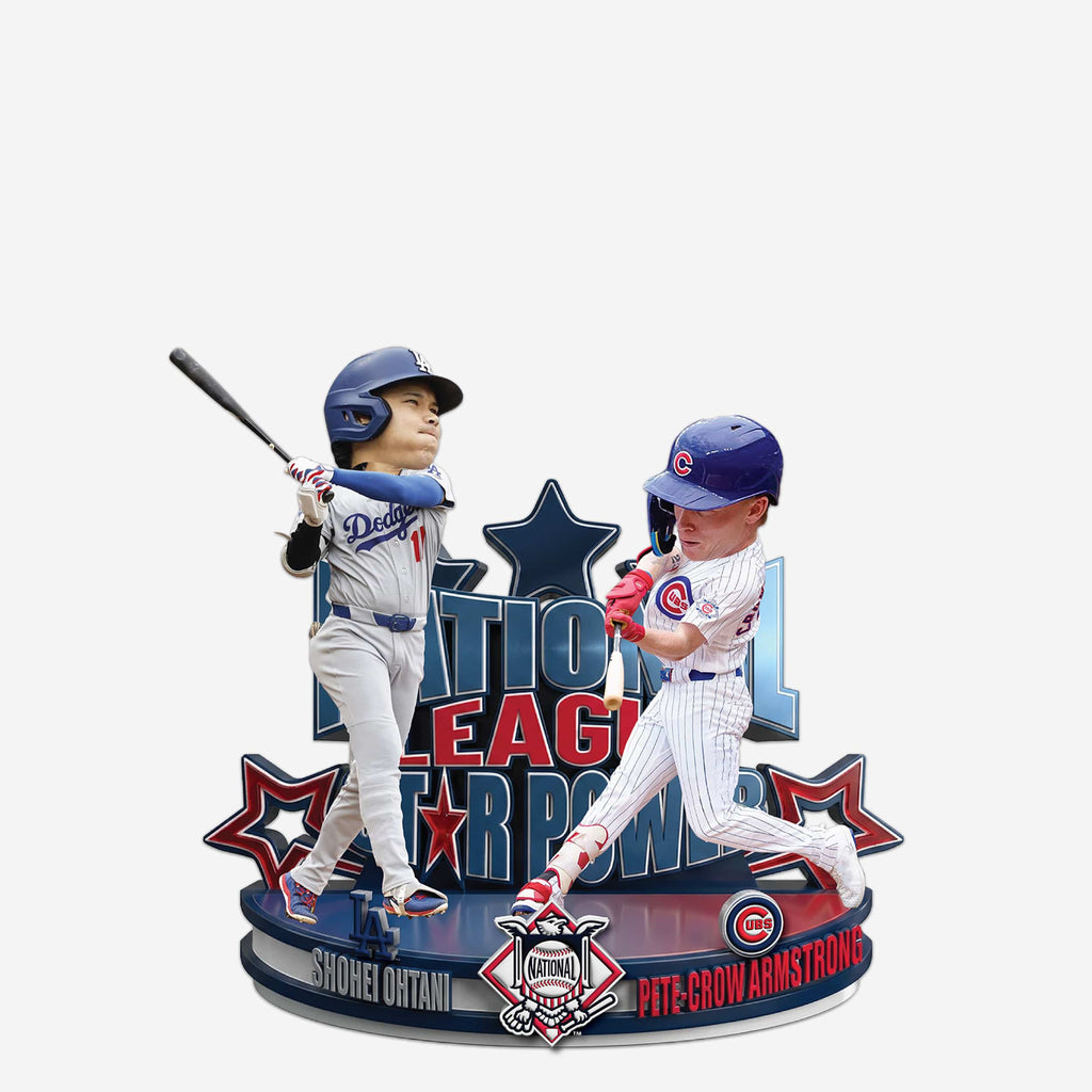 Shohei Ohtani & Pete Crow-Armstrong Los Angeles Dodgers & Chicago Cubs NL Star Power Mini Dual Bobblehead FOCO - FOCO.com