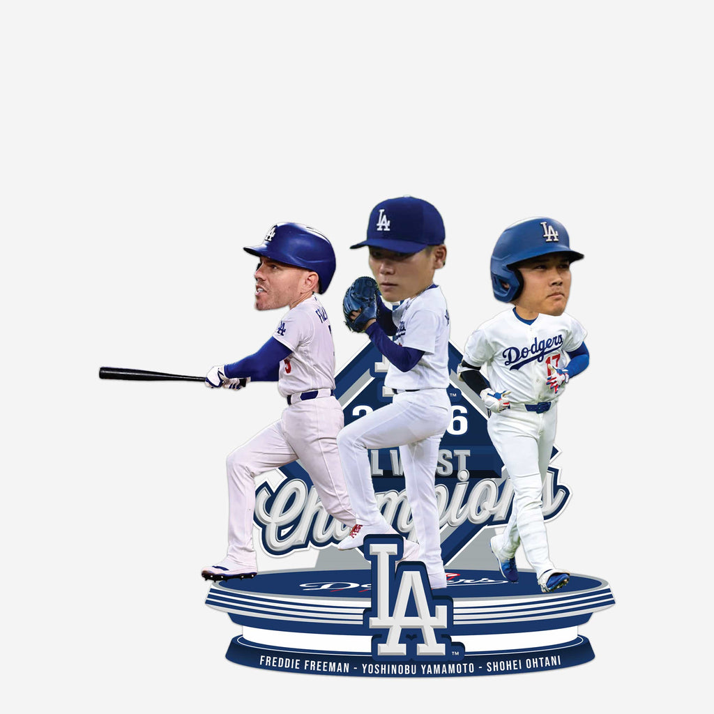 Los Angeles Dodgers NL West Division Winner Mini Bobblehead Scene FOCO - FOCO.com