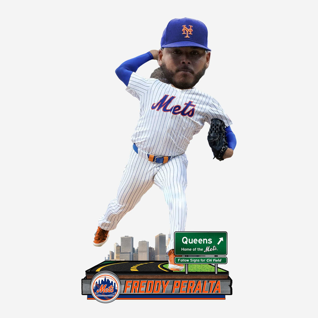 Freddy Peralta New York Mets Next Stop Bobblehead FOCO - FOCO.com