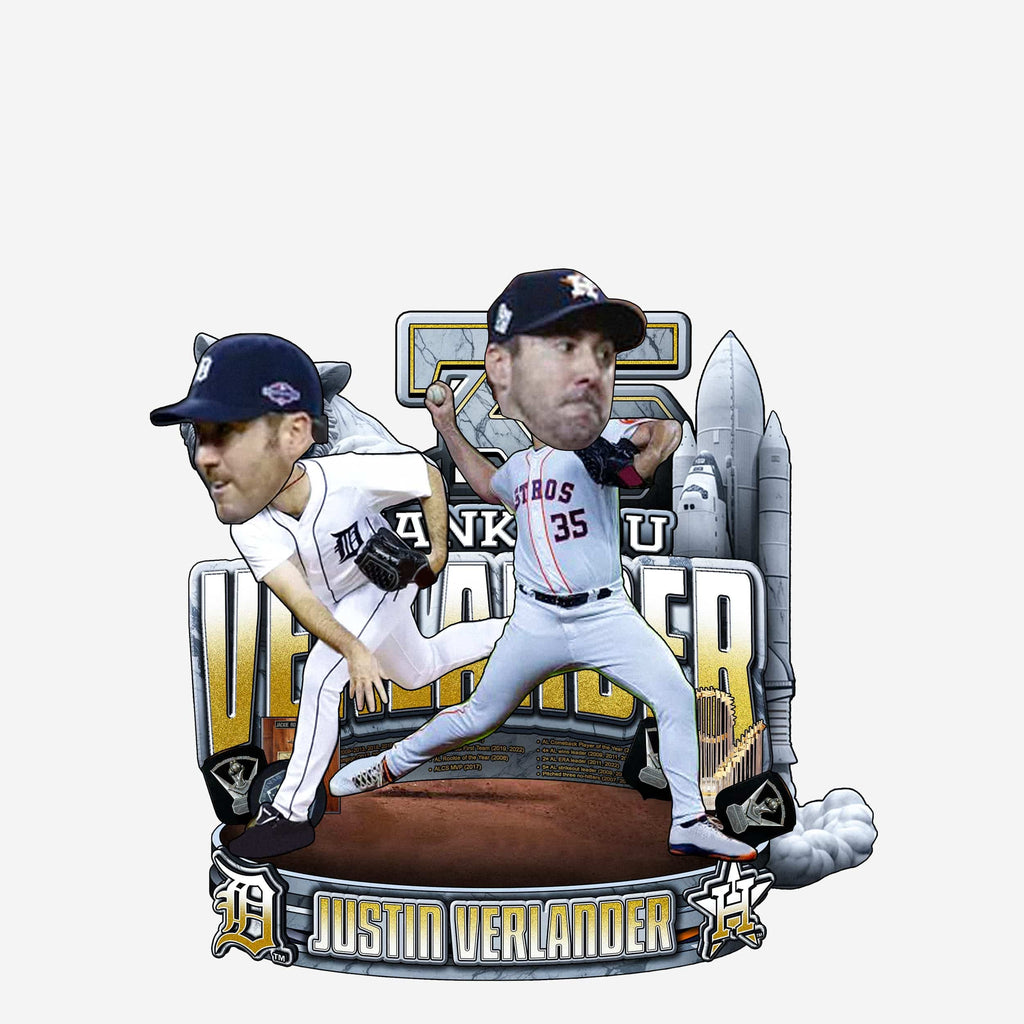 Justin Verlander Detroit Tigers & Houston Astros Retirement Mini Dual Bobblehead FOCO - FOCO.com