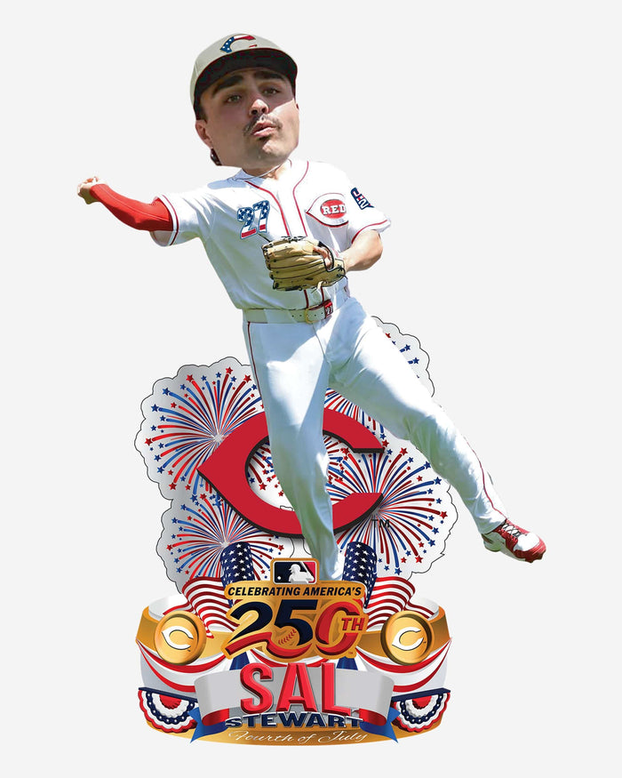 Sal Stewart Cincinnati Reds USA 250 Fourth of July Jersey Bobblehead