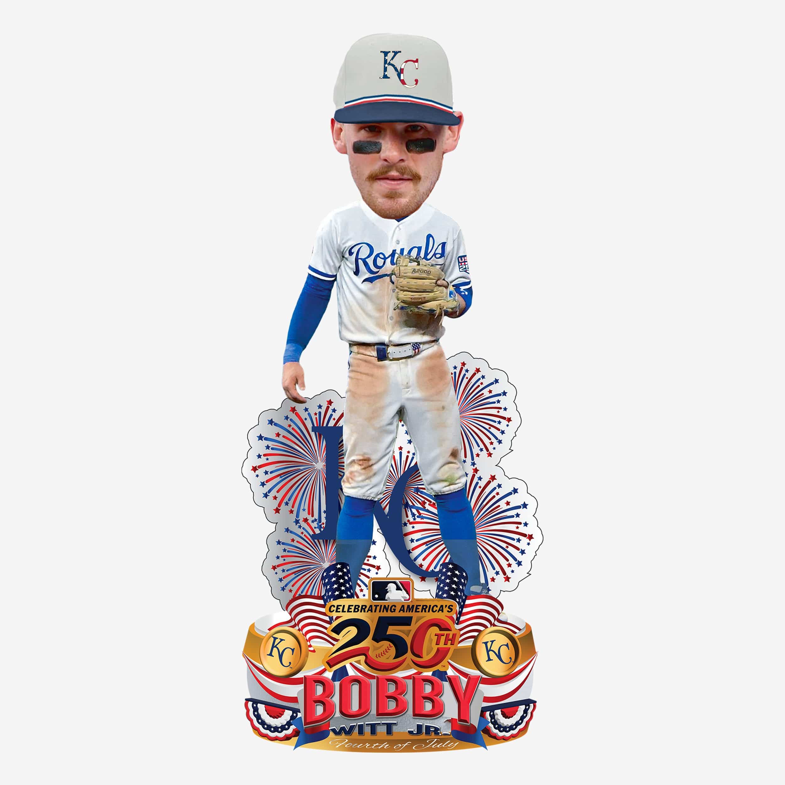 KITH 【美品】　メジャーリーグ選手Bobby Witt jr.着用アイテム Bobby Witt Jr Kansas City Royals USA 250 Fourth of July Jersey