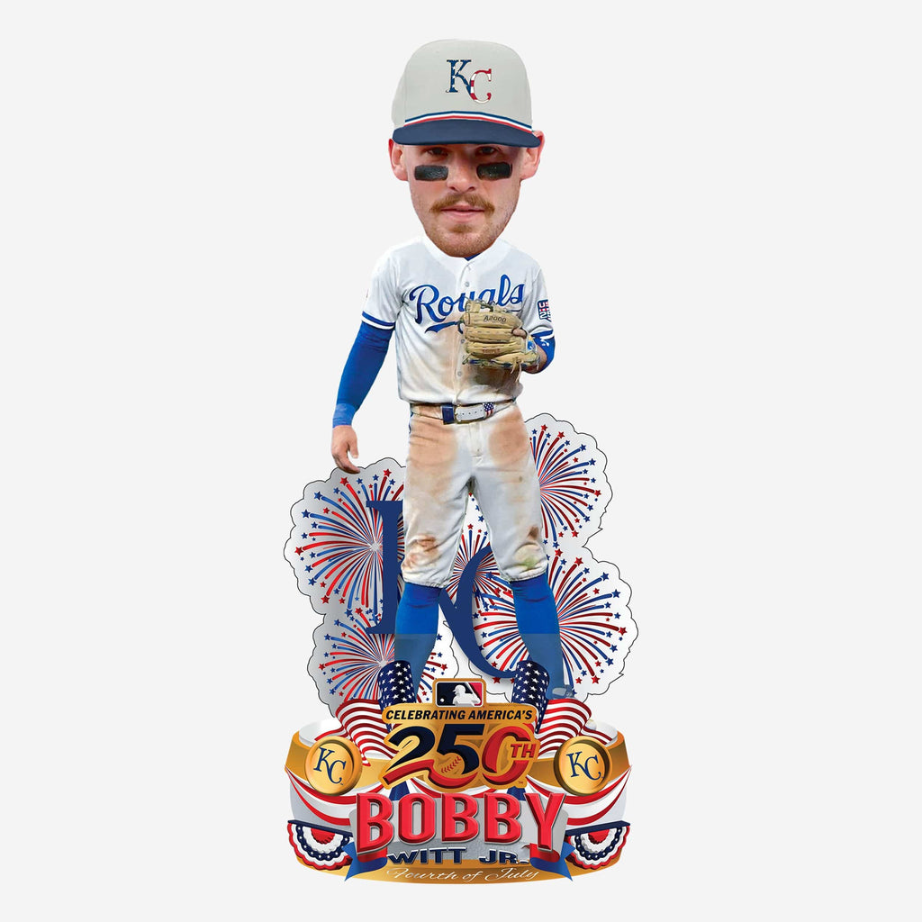 Bobby Witt Jr Kansas City Royals USA 250 Fourth of July Jersey Bobblehead FOCO - FOCO.com