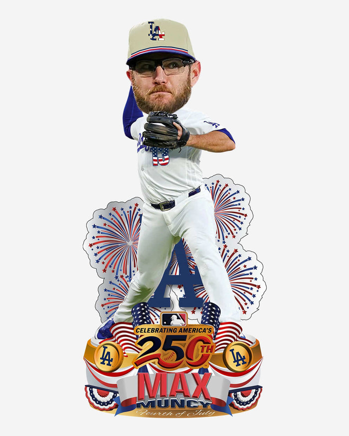 Max Muncy Los Angeles Dodgers USA 250 Fourth of July Jersey Bobblehead