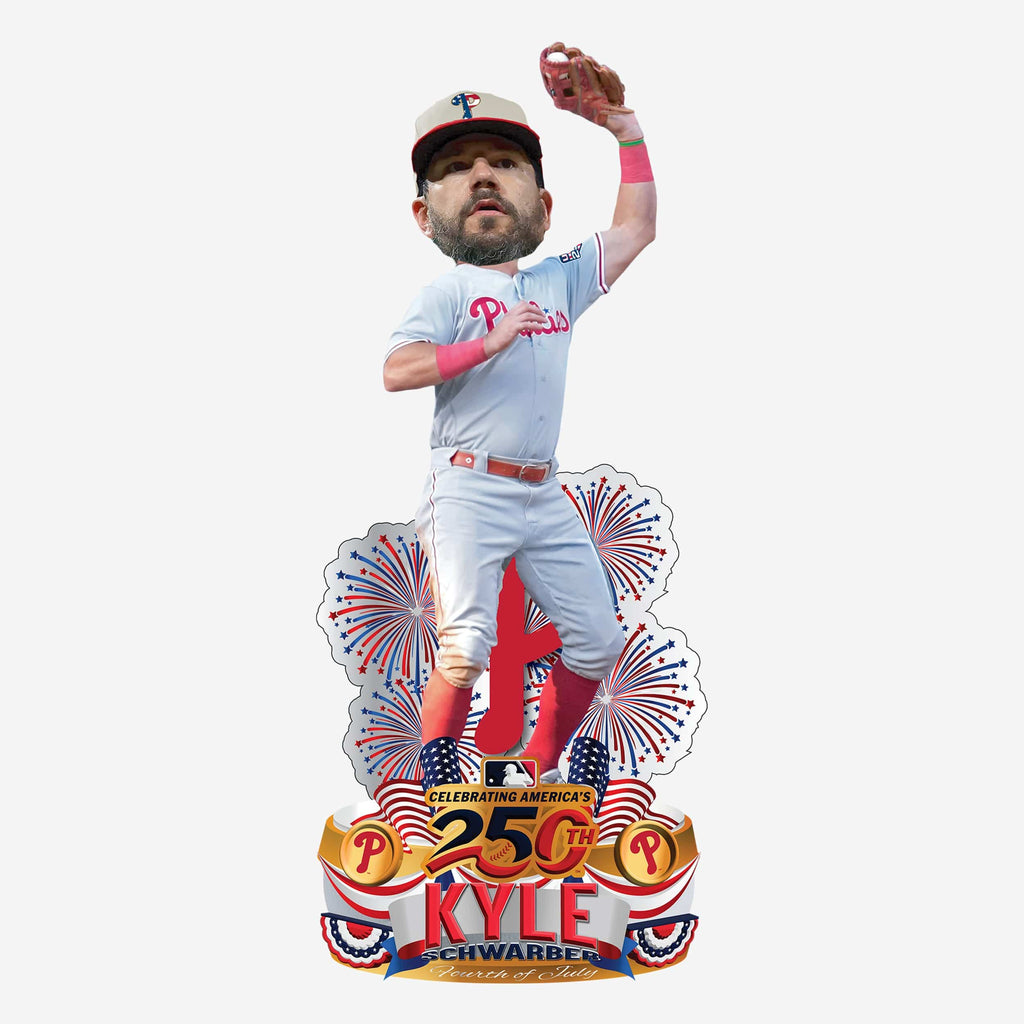 Kyle Schwarber Philadelphia Phillies USA 250 Fourth of July Jersey Bobblehead FOCO - FOCO.com