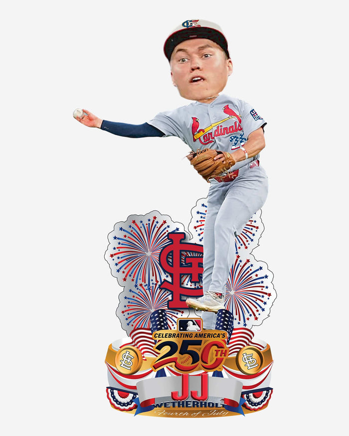 JJ Wetherholt St Louis Cardinals USA 250 Fourth of July Jersey Bobblehead