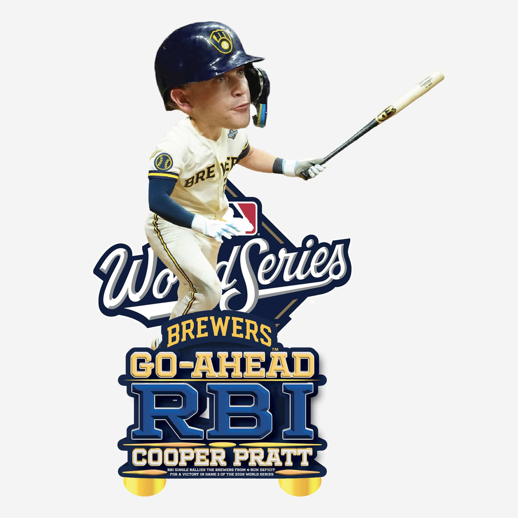 Cooper Pratt Milwaukee Brewers 2026 World Series Game 2 Go-Ahead RBI Bobblehead FOCO - FOCO.com