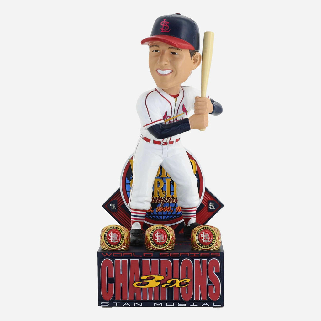 Stan Musial St Louis Cardinals 3X World Series Champion Bobblehead FOCO - FOCO.com