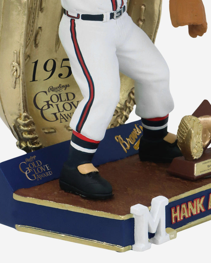 Hank Aaron Atlanta Braves 1958 Gold Glove Bobblehead FOCO - FOCO.com
