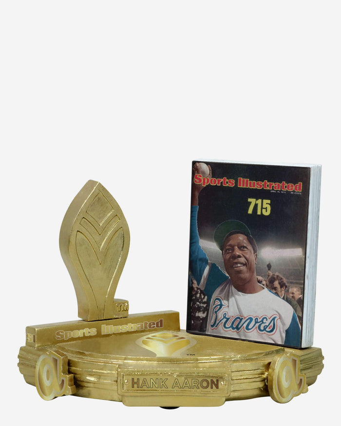 Hank Aaron Atlanta Braves Gold Electroplated 715 Sports Illustrated Cover Bobblehead FOCO - FOCO.com