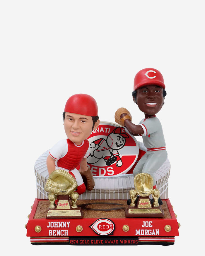 Johnny Bench & Joe Morgan Cincinnati Reds 1974 Gold Glove Dual Bobblehead FOCO - FOCO.com