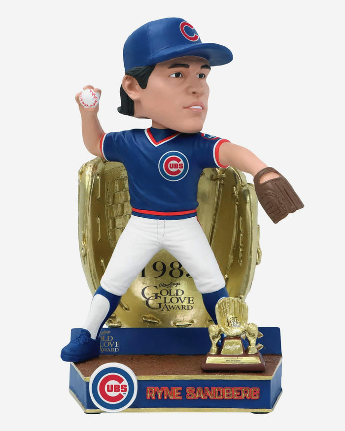 Ryne Sandberg Chicago Cubs 1983 Gold Glove Bobblehead FOCO - FOCO.com