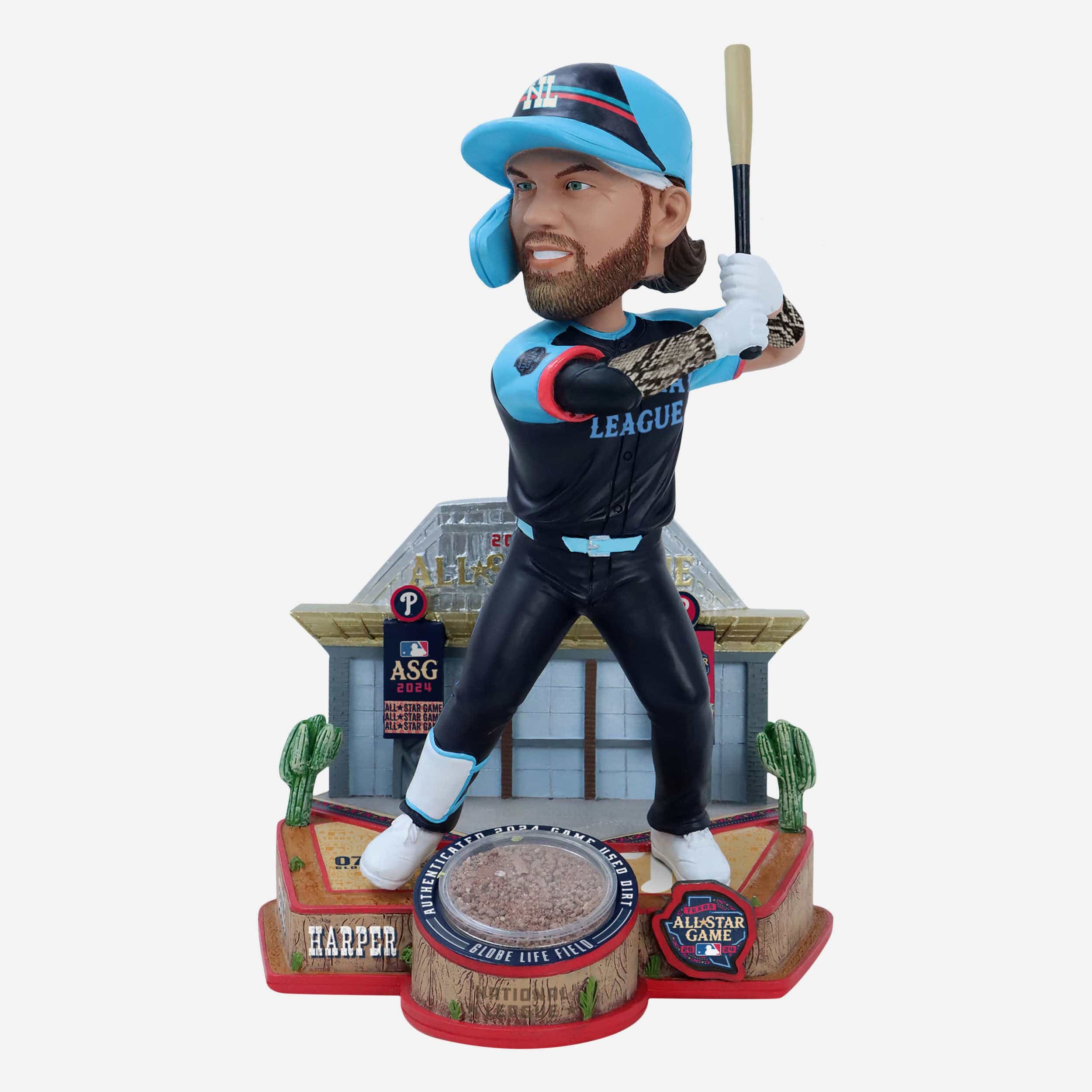 MLB ボブル 2024年FOCO ビッグヘッド オールスター/ハーパー Bryce Harper Philadelphia Phillies 2024 All-Star Authentic Dirt