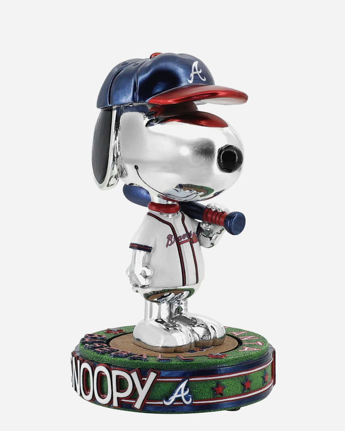 Atlanta Braves Snoopy Peanuts Electroplated Bighead Bobblehead FOCO - FOCO.com