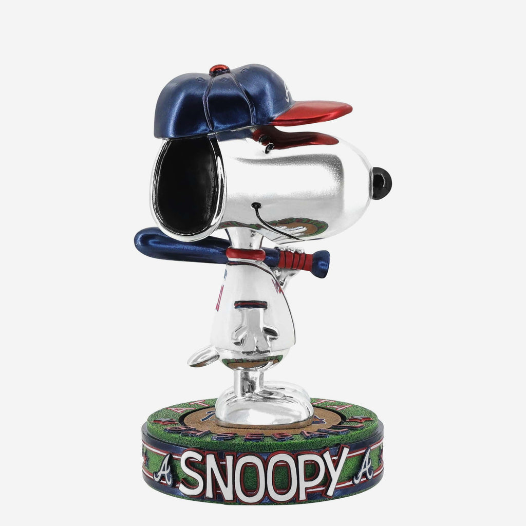 Atlanta Braves Snoopy Peanuts Electroplated Bighead Bobblehead FOCO - FOCO.com