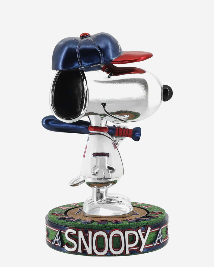 Atlanta Braves Snoopy Peanuts Electroplated Bighead Bobblehead FOCO - FOCO.com