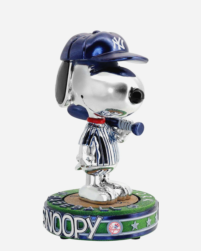New York Yankees Snoopy Peanuts Electroplated Bighead Bobblehead FOCO - FOCO.com
