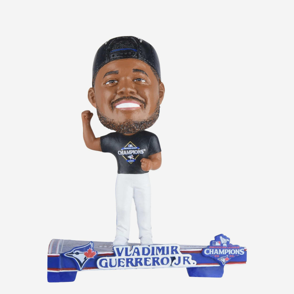 Vladimir Guerrero Jr Toronto Blue Jays 2025 American League Champions Pennant Medium Bighead Bobblehead FOCO - FOCO.com