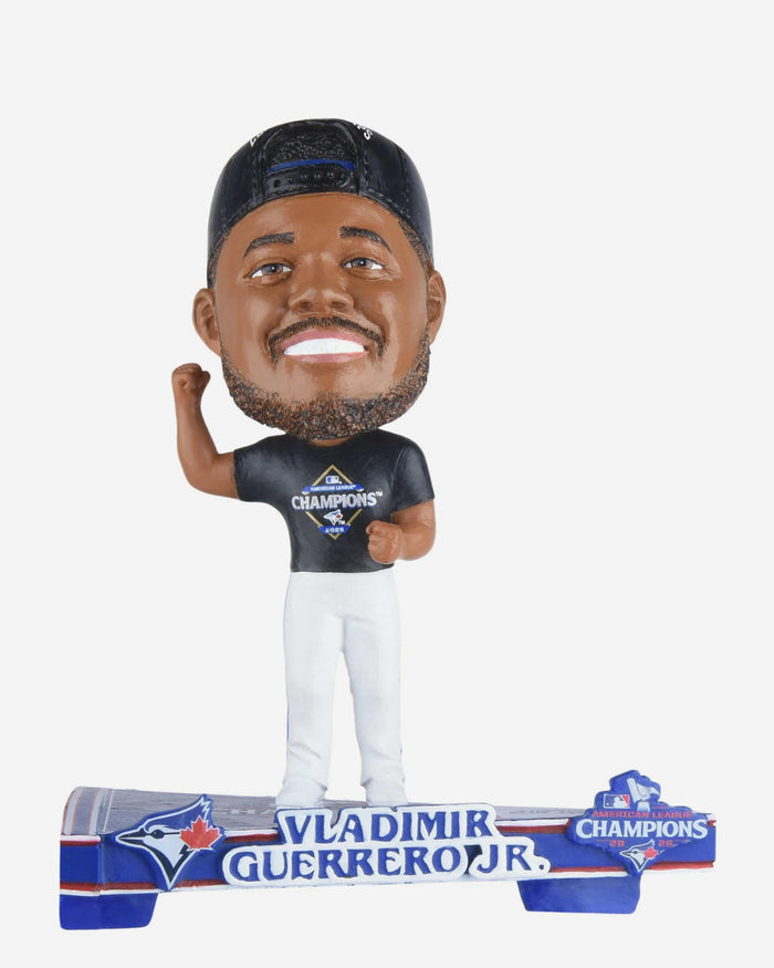 Vladimir Guerrero Jr Toronto Blue Jays 2025 American League Champions Pennant Medium Bighead Bobblehead FOCO - FOCO.com