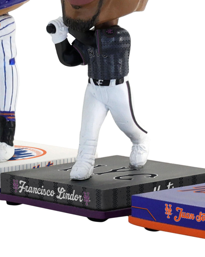 Francisco Lindor & Juan Soto & Mark Vientos New York Mets 3 Pack Mini Bighead Bobblehead Set FOCO - FOCO.com