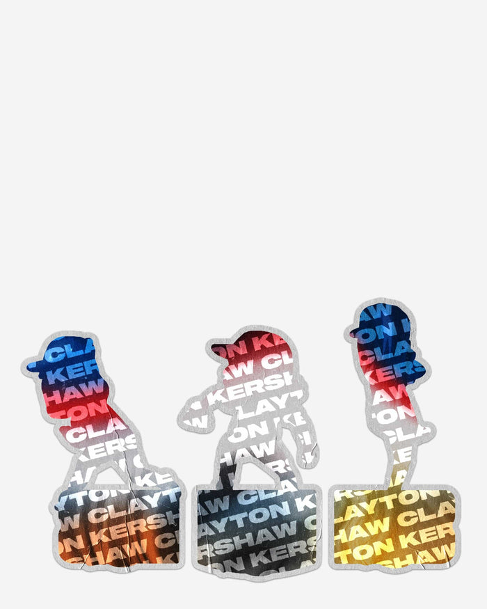 Clayton Kershaw Los Angeles Dodgers 3,000 Career Strikeouts Connecting Base 3 Pack Mini Bighead Bobblehead Set FOCO - FOCO.com