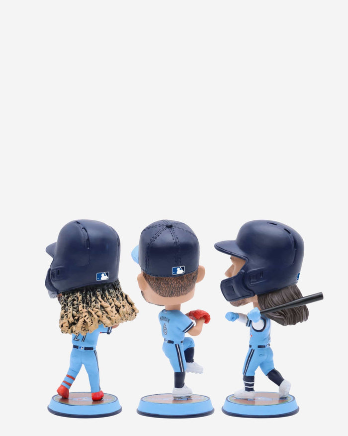 Vladimir Guererro Jr & Bo Bichette & Alek Manoah Toronto Blue Jays 3 Pack Mini Bighead Bobblehead Set FOCO - FOCO.com
