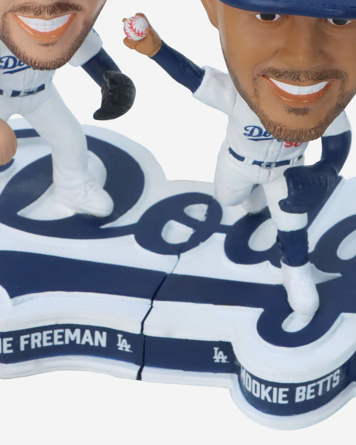 Freddie Freeman & Mookie Betts & Clayton Kershaw Los Angeles Dodgers Connecting Base 3 Pack Mini Bighead Bobblehead Set FOCO - FOCO.com